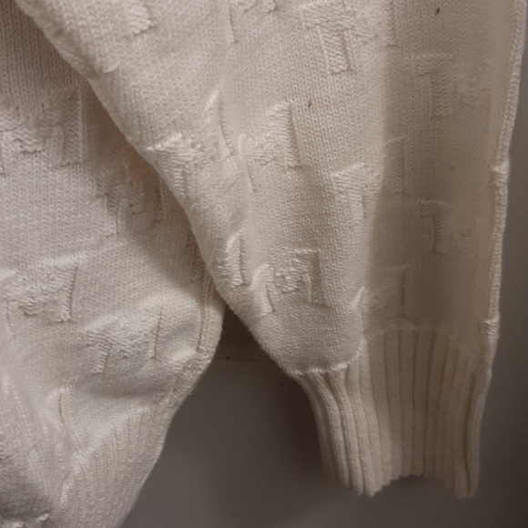 Vintage JESS XL Hugga Mugga White Striped Men's Sweater - Picture 5 of 9